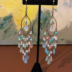 Long Bohemian Style Drop Earrings